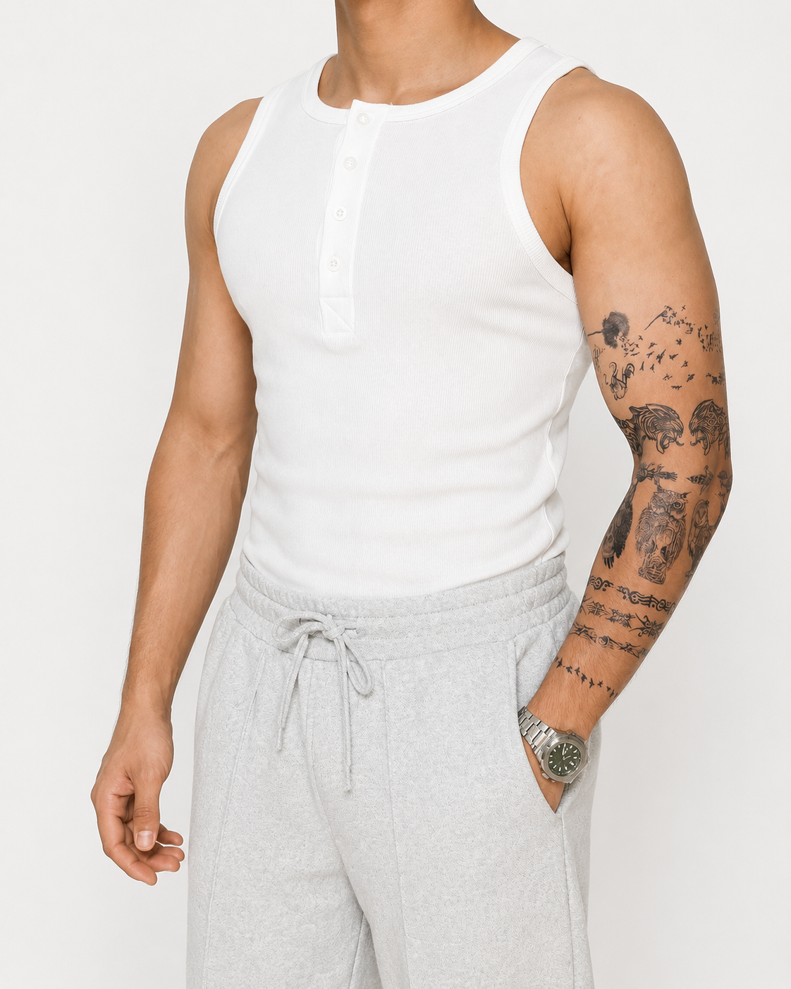 VBS FİTİLLİ DÜĞMELİ TANK TOP ATLET