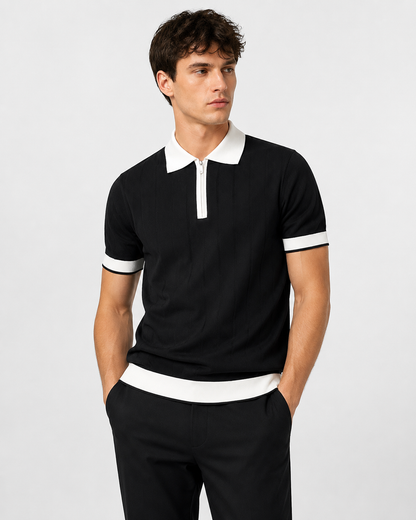 MRA LİKRALI FERMUARLI POLO YAKA TRİKO